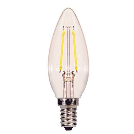 SATCO . B11 E12 (Candelabra) Filament LED Bulb Warm White 40 Watt Equivalence 2 pk S21702